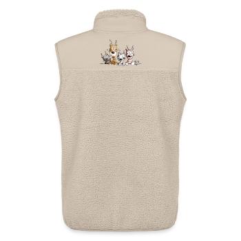 Rentier Katzen I Weihnachten Katze I Merry X-Mas - Unisex Sherpaweste von Stanley/Stella - Beige - Hinten - AI Model Male 178 light (178cm)
