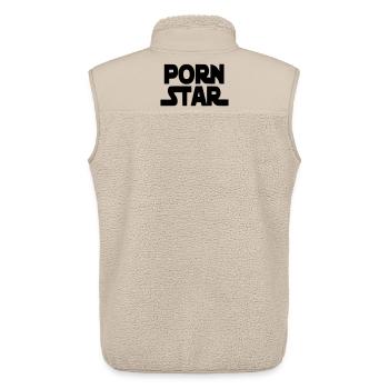 Nur für die echten Pornostars. Humor* - Unisex Sherpaweste von Stanley/Stella - Beige - Hinten - AI Model Male 178 light (178cm)