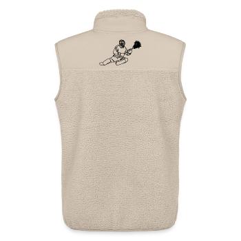 Lacrosse Goalie Graphics - Unisex Sherpa Gilet by Stanley/Stella - beige - Back - AI Model Male 178 light (178cm)