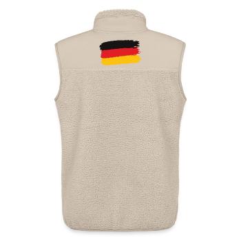 Germany Flag Brushstroke - Unisex Sherpa Gilet by Stanley/Stella - beige - Back - AI Model Male 178 light (178cm)