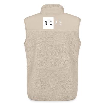 Nope White Gift - Unisex Sherpa Gilet by Stanley/Stella - beige - Back - AI Model Male 178 light (178cm)