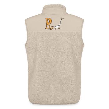 Rente Ente - Ruhestand - Pension - Unisex Sherpaweste von Stanley/Stella - Beige - Hinten - AI Model Male 178 light (178cm)