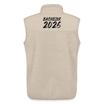 Bachelor 2026 - Unisex Sherpa Gilet by Stanley/Stella - beige - Back - AI Model Male 178 light (178cm)