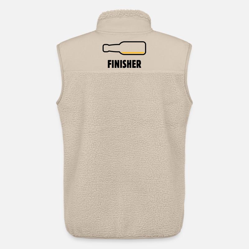 Finisher (Bier / Bierchen / Biertrinker / POS 2C) - Unisex Sherpaweste von Stanley/Stella - Beige
