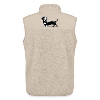 Teckel - Veste sans manches sherpa unisexe Stanley/Stella - beige - Dos - AI Model Male 178 light (178cm)