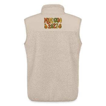 Mamacado 2027 Avocado Mama - Unisex Sherpa Gilet by Stanley/Stella - beige - Back - AI Model Male 178 light (178cm)