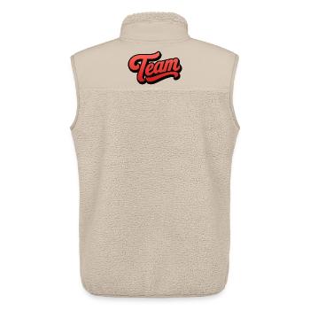 Team - Unisex Sherpa Gilet by Stanley/Stella - beige - Back - AI Model Male 178 light (178cm)