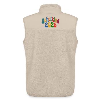 Écolier 2026 | Inscription scolaire | Première année - Veste sans manches sherpa unisexe Stanley/Stella - beige - Dos - AI Model Male 178 light (178cm)