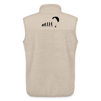 Evolution Gleitschirm - Unisex Sherpaweste von Stanley/Stella - Beige - Hinten - AI Model Male 178 light (178cm)