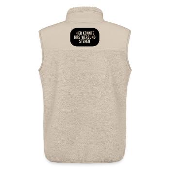 Hier könnte ihre Werbung stehen - Unisex Sherpaweste von Stanley/Stella - Beige - Hinten - AI Model Male 178 light (178cm)