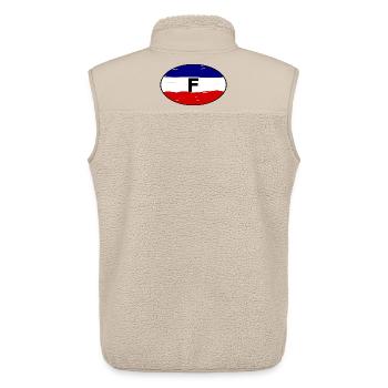 Frankreich Autoaufkleber - Unisex Sherpaweste von Stanley/Stella - Beige - Hinten - AI Model Male 178 light (178cm)