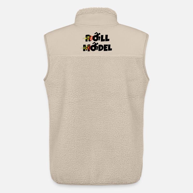 Jeder Rollstuhlfahrer ist ein Rollenmodell. Flammen* - Unisex Sherpaweste von Stanley/Stella - Beige