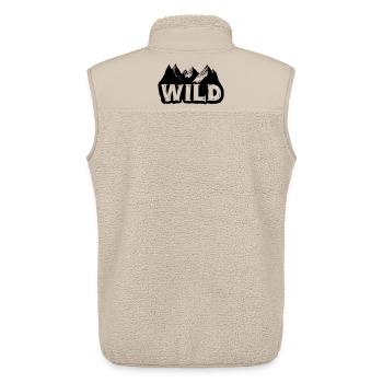 Into the Wild [Schwarz] - Unisex Sherpaweste von Stanley/Stella - Beige - Hinten - AI Model Male 178 light (178cm)