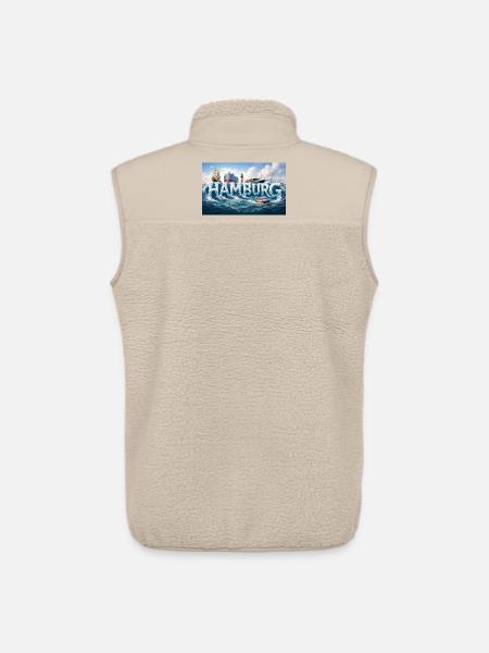 Hamburg Waves at the harbour - Unisex Sherpa Gilet by Stanley/Stella - beige