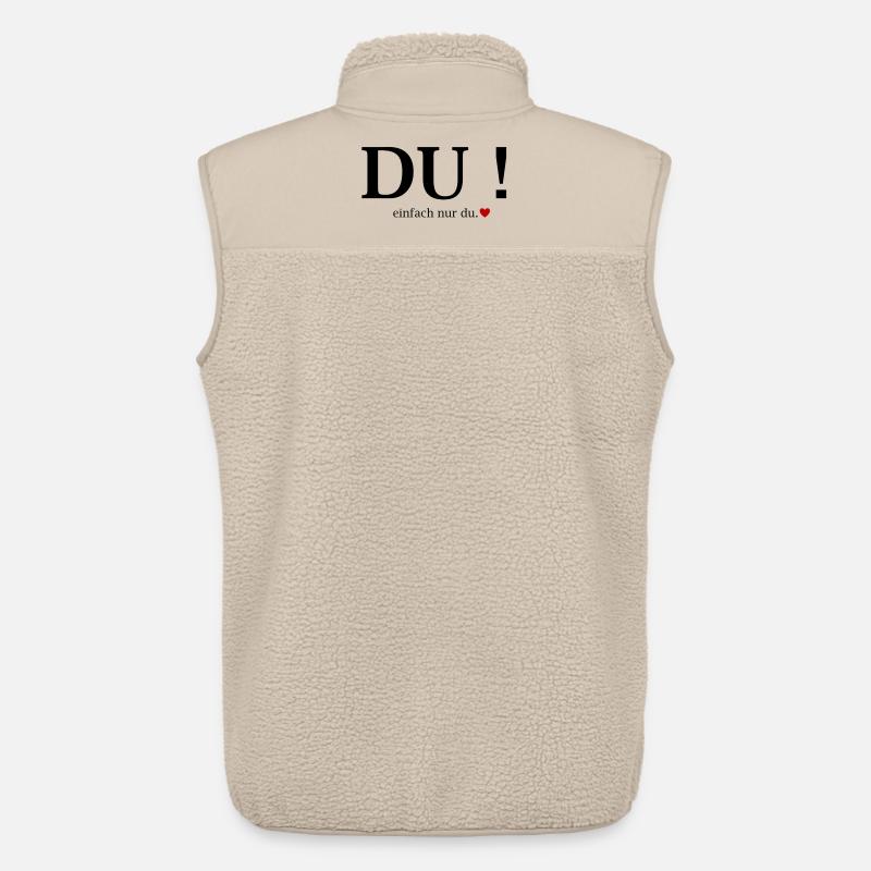Du! Einfach Nur Du Herz - Unisex Sherpaweste von Stanley/Stella - Beige