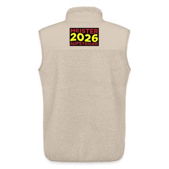 Meister und Aufsteiger 2026 - Unisex Sherpaweste von Stanley/Stella - Beige - Hinten - AI Model Male 178 light (178cm)