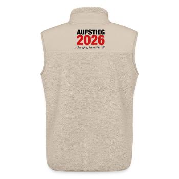 Promu Promotion 2026 - Veste sans manches sherpa unisexe Stanley/Stella - beige - Dos - AI Model Male 178 light (178cm)