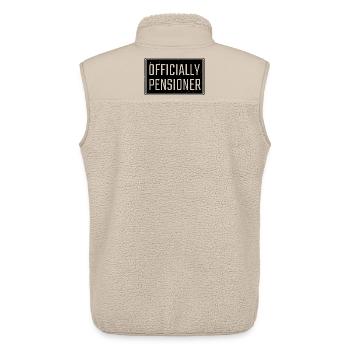 Offiziell pensionierter Ruhestand - Unisex Sherpaweste von Stanley/Stella - Beige - Hinten - AI Model Male 178 light (178cm)