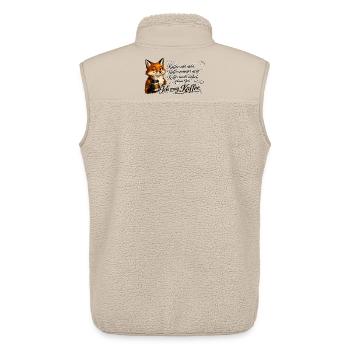 Kaffee Redet Nicht Kaffee Jammert Nicht Spruch - Unisex Sherpaweste von Stanley/Stella - Beige - Hinten - AI Model Male 178 light (178cm)