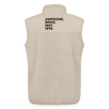 Awesome since May 1976 | Birthday | Gift - Unisex Sherpa Gilet by Stanley/Stella - beige - Back - AI Model Male 178 light (178cm)