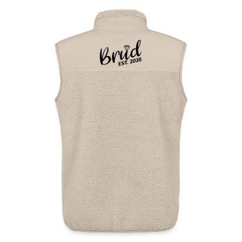 Mariée suédoise 2026 - Veste sans manches sherpa unisexe Stanley/Stella - beige - Dos - AI Model Male 178 light (178cm)