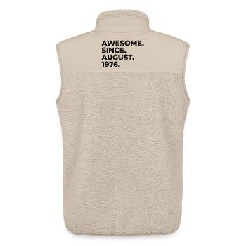 Awesome since August 1976 Geburtstag Geschenk - Unisex Sherpaweste von Stanley/Stella - Beige - Hinten - AI Model Male 178 light (178cm)