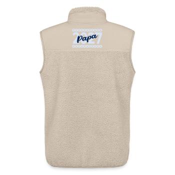 Fahrrad_Papa_Baby_2027 - Unisex Sherpa Gilet by Stanley/Stella - beige - Back - AI Model Male 178 light (178cm)