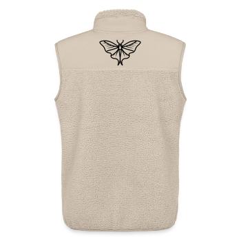 Moon Butterfly - Unisex Sherpaweste von Stanley/Stella - Beige - Hinten - AI Model Male 178 light (178cm)