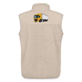 Gelber Lastwagen Illustration - Unisex Sherpaweste von Stanley/Stella - Beige - Hinten - AI Model Male 178 light (178cm)
