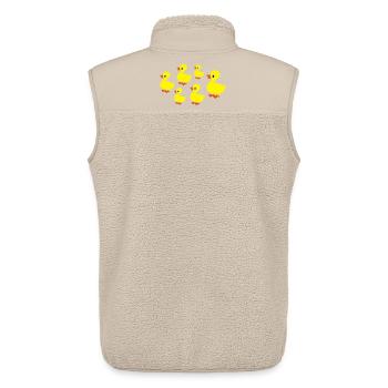 ducks - Unisex Sherpa Gilet by Stanley/Stella - beige - Back - AI Model Male 178 light (178cm)