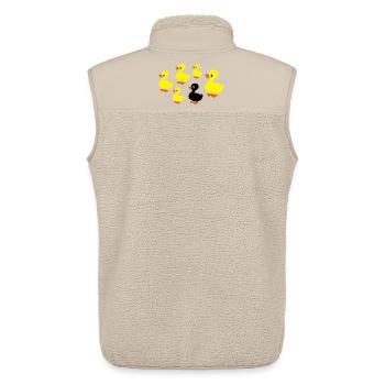 ducks - Unisex Sherpa Gilet by Stanley/Stella - beige - Back - AI Model Male 178 light (178cm)