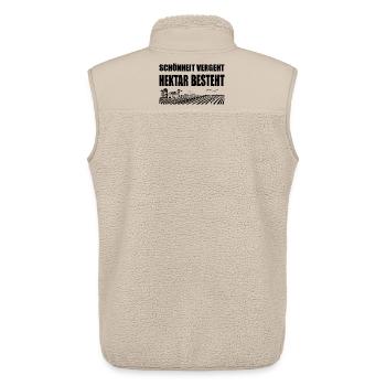 Schönheit vergeht Hektar besteht, Grundstück, Land - Unisex Sherpaweste von Stanley/Stella - Beige - Hinten - AI Model Male 178 light (178cm)