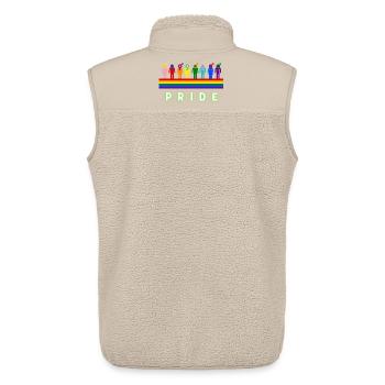Pride Regenbogen LGBTQ Vielfalt Design - Unisex Sherpaweste von Stanley/Stella - Beige - Hinten - AI Model Male 178 light (178cm)