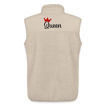 Queen with Crown - Unisex Sherpa Gilet by Stanley/Stella - beige - Back - AI Model Male 178 light (178cm)
