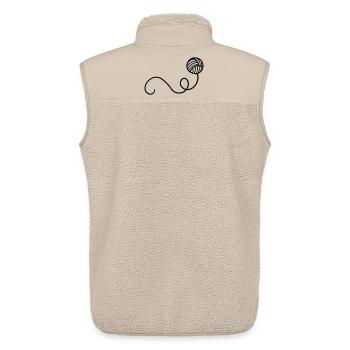 Cartoon Wollball - Unisex Sherpaweste von Stanley/Stella - Beige - Hinten - AI Model Male 178 light (178cm)
