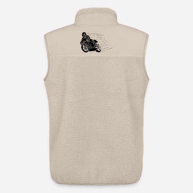 Schwarzer Biker und Geschwindigkeit - Unisex Sherpaweste von Stanley/Stella - Beige