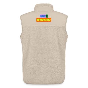 Chronic but ironic - Unisex Sherpa Gilet by Stanley/Stella - beige - Back - AI Model Male 178 light (178cm)