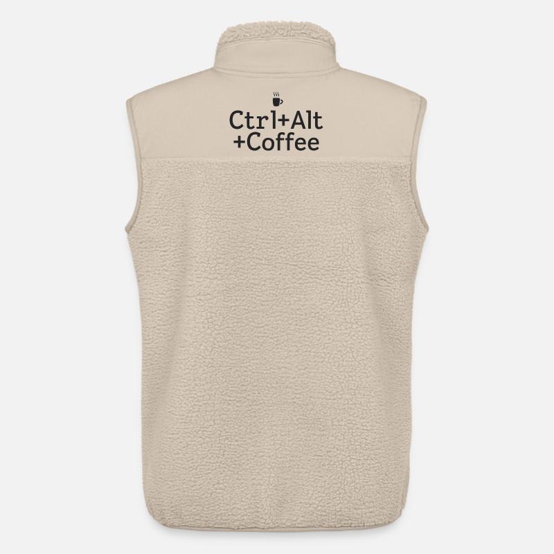 Kaffee-Pause Ctrl-Alt-Coffee - Unisex Sherpaweste von Stanley/Stella - Beige