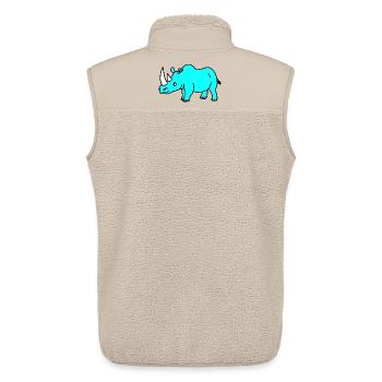 RHINOCÉROSiiiiiiiiii - Veste sans manches sherpa unisexe Stanley/Stella - beige - Dos - AI Model Male 178 light (178cm)