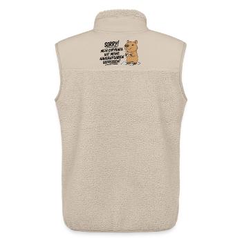 Sorry! Capybara hat meine Hausaufgaben gefressen - Unisex Sherpaweste von Stanley/Stella - Beige - Hinten - AI Model Male 178 light (178cm)