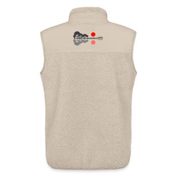 Gitarre Gitarrist Natur Spiegelung Musik Geschenk - Unisex Sherpaweste von Stanley/Stella - Beige - Hinten - AI Model Male 178 light (178cm)