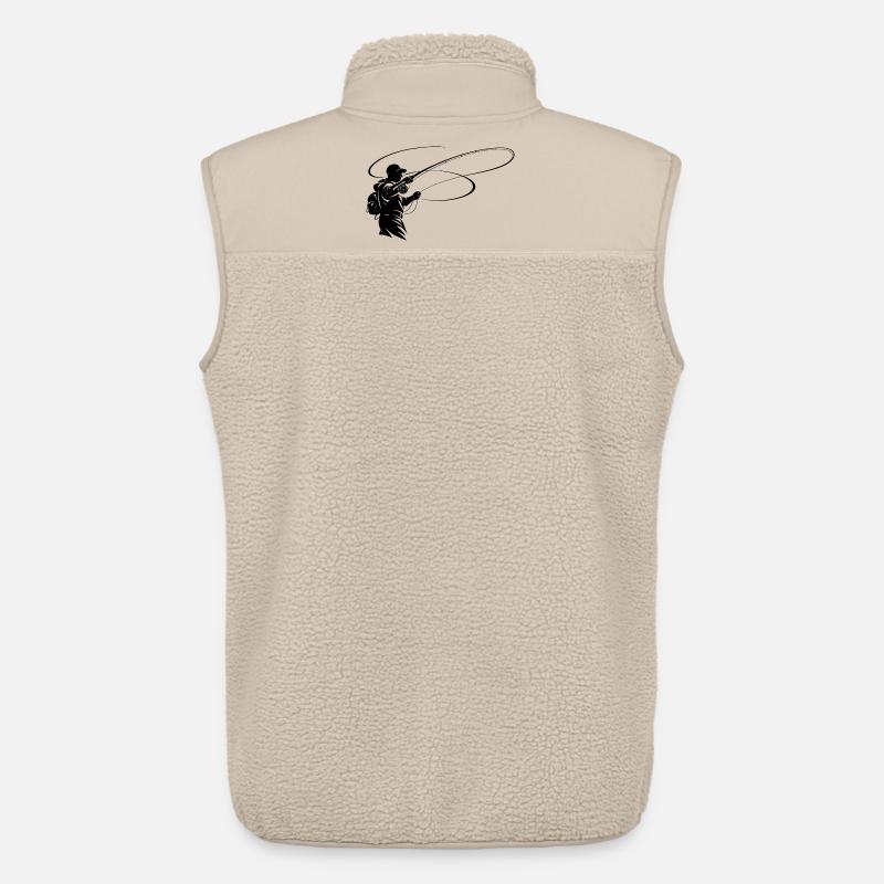 Silhouette per la pesca a mosca – Design per pescatori - Gilet sherpa unisex di Stanley/Stella - beige