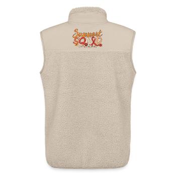Support Squad IVF Infertility Awareness Month - Unisex Sherpa Gilet by Stanley/Stella - beige - Back - AI Model Male 178 light (178cm)