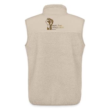 Mehr als nur Eroberer - Unisex Sherpaweste von Stanley/Stella - Beige - Hinten - AI Model Male 178 light (178cm)