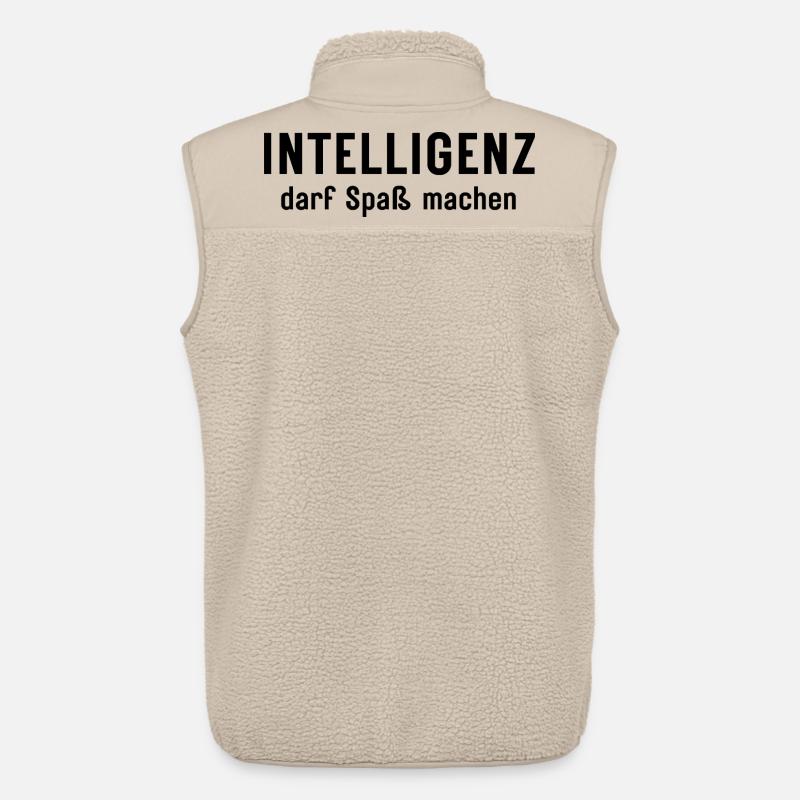 L’intelligence peut être amusante Conception d’affirmations - Veste sans manches sherpa unisexe Stanley/Stella - beige