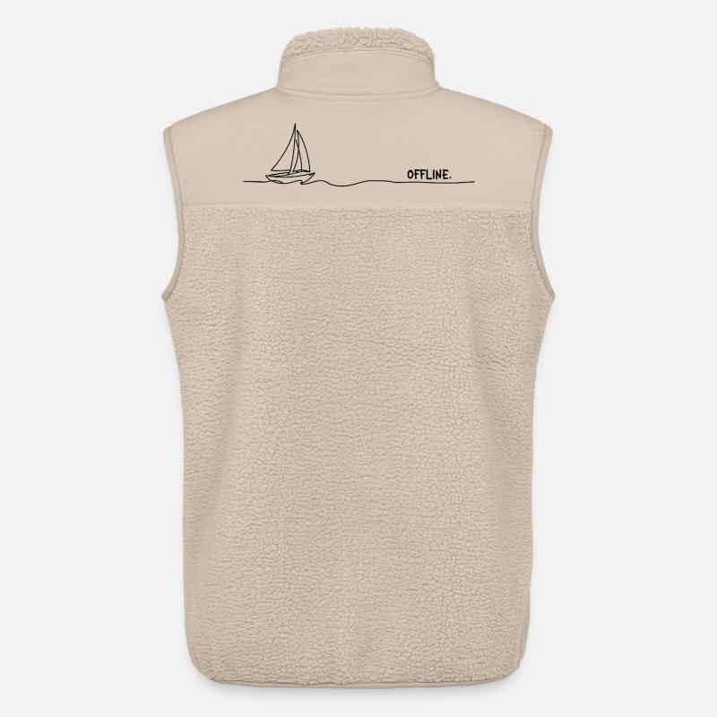 offline. Segeln Minimal Oneline Statement - Unisex Sherpaweste von Stanley/Stella - Beige