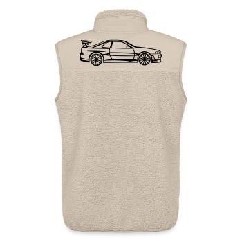 Skyline Line Silhouette – JDM Classic Art - Unisex Sherpaweste von Stanley/Stella - Beige - Hinten - AI Model Male 178 light (178cm)