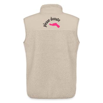 funny - Unisex Sherpa Gilet by Stanley/Stella - beige - Back - AI Model Male 178 light (178cm)