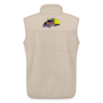 American truck - Unisex Sherpa Gilet by Stanley/Stella - beige - Back - AI Model Male 178 light (178cm)