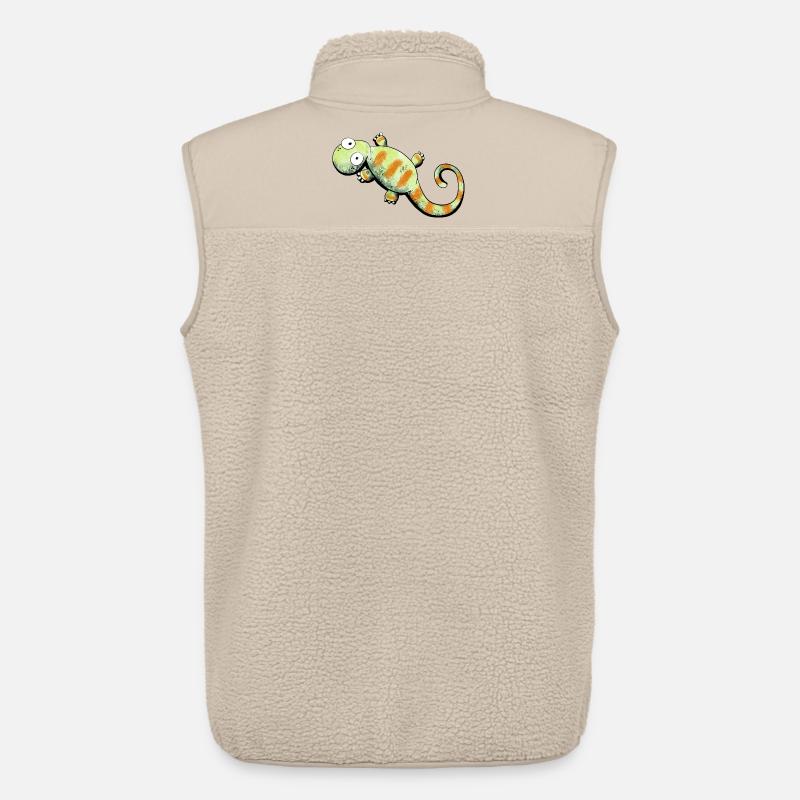 Happy Gecko I Echse - Unisex Sherpaweste von Stanley/Stella - Beige